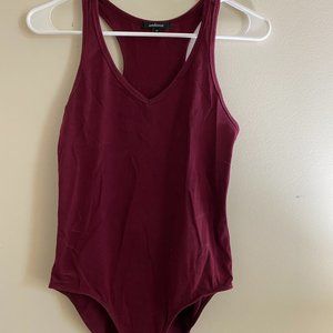 Ambiance Maroon Red Bodysuit